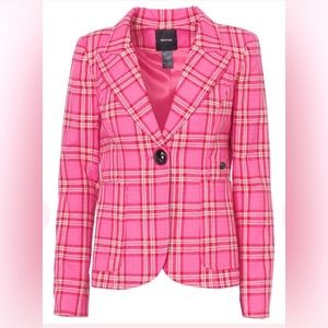 Smythe Pink plaid Duchess Blazer Size 6